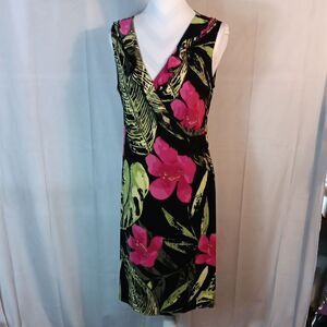 Hawaiian Floral Sleeveless  Dress
